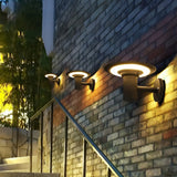 Modern UFO Solar LED Wall Sconce Waterproof Aluminum Outdoor Lighting for Garden and Patio
