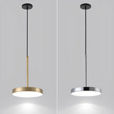 Modern Ultra Thin Round LED Pendant Light Nordic Minimalist Hanging Lamp for Kitchen Island