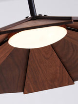 Modern Umbrella Shape Wooden LED Hanging Pendant Light for Dining Room