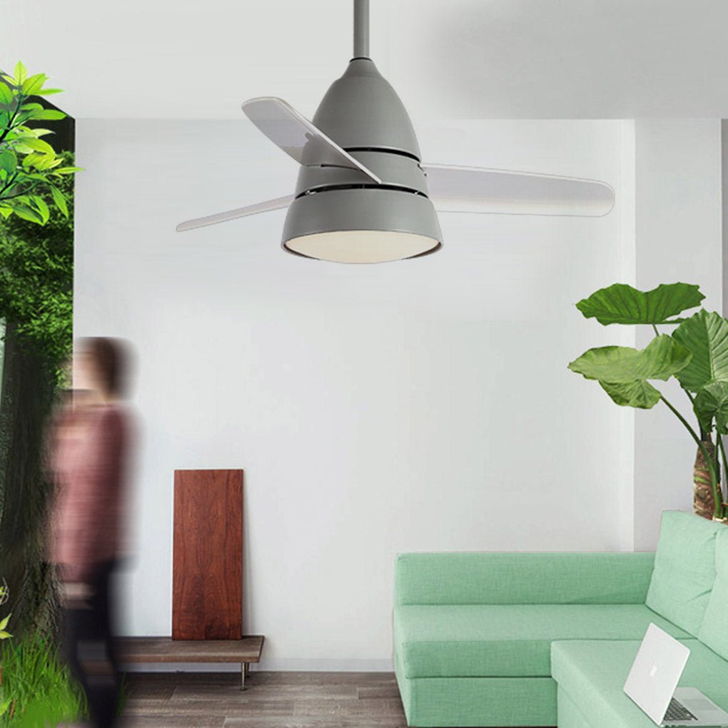 Modern 36 Inch LED Ceiling Fan with 3 Color Adjustable Light Ultra Silent for Kids Room