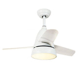 Modern 36 Inch LED Ceiling Fan with 3 Color Adjustable Light Ultra Silent for Kids Room