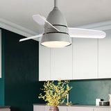 Modern 36 Inch LED Ceiling Fan with 3 Color Adjustable Light Ultra Silent for Kids Room