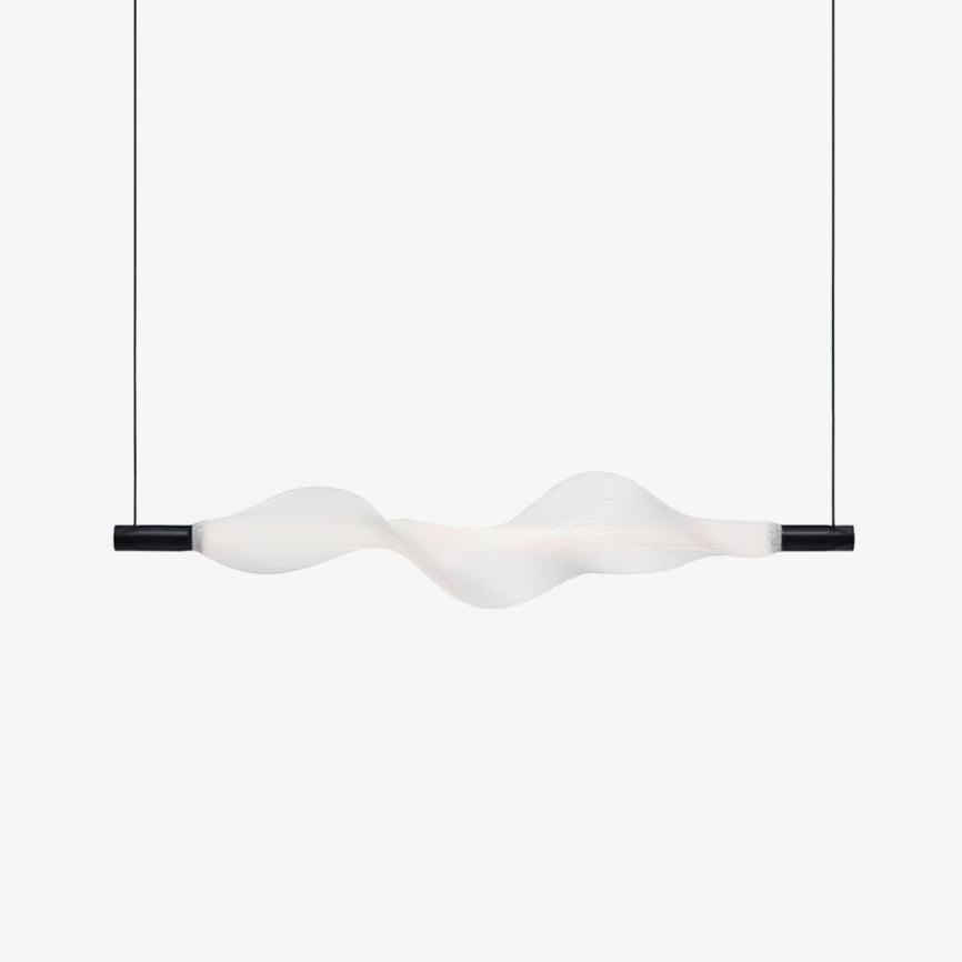 Modern Vapour LED Pendant Light with Fiber Mesh Shade and Geometric Design