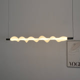 Modern Vapour LED Pendant Light with Fiber Mesh Shade and Geometric Design