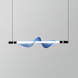 Modern Vapour LED Pendant Light with Fiber Mesh Shade and Geometric Design