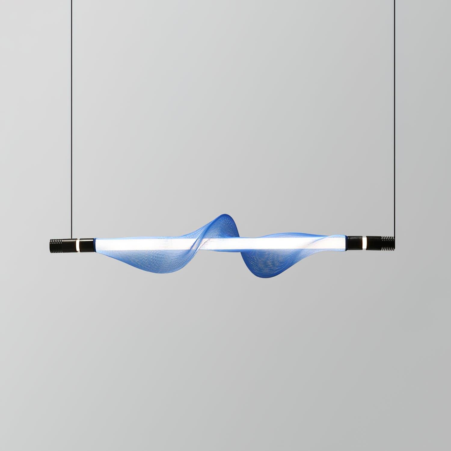 Modern Vapour LED Pendant Light with Fiber Mesh Shade and Geometric Design