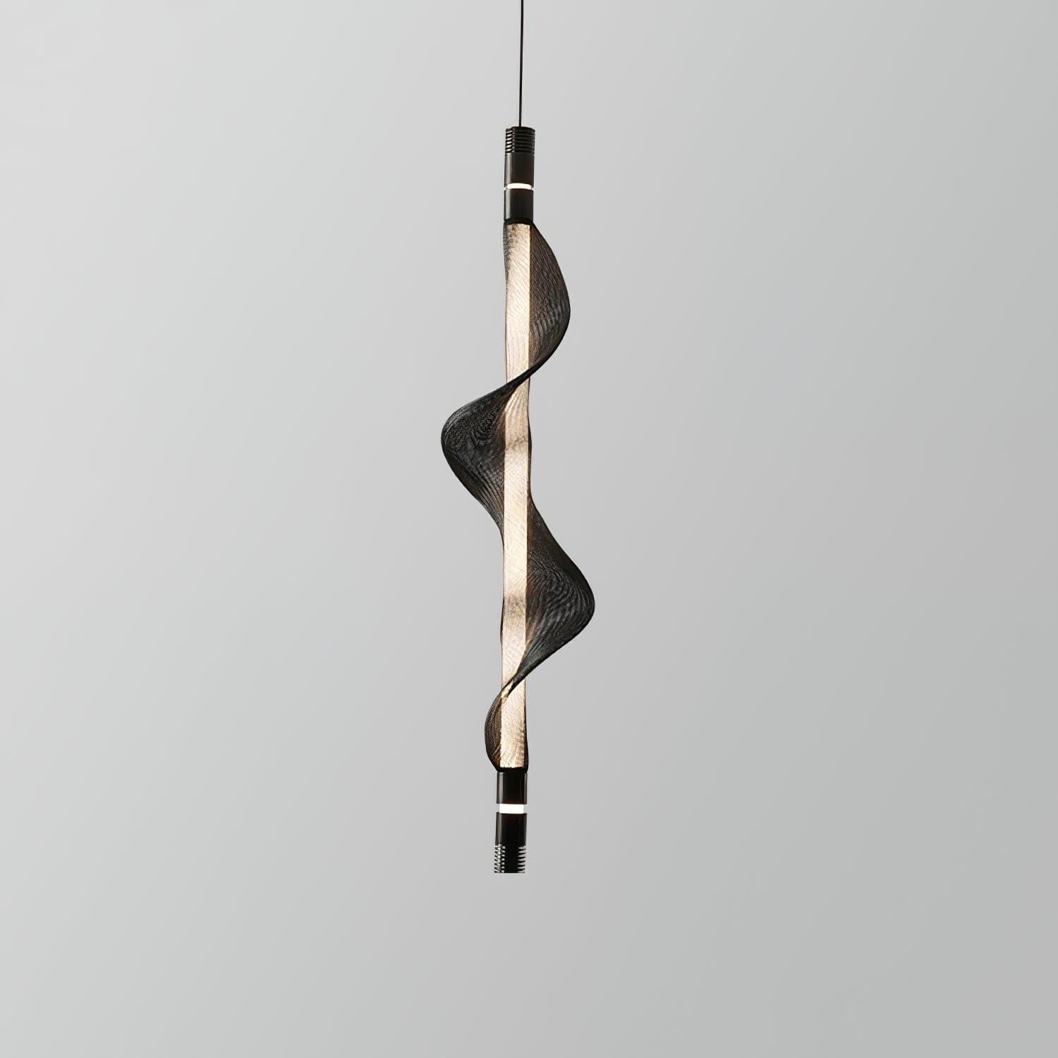 Modern Vapour LED Pendant Light with Fiber Mesh Shade and Geometric Design