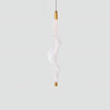 Modern Vapour LED Pendant Light with Fiber Mesh Shade and Geometric Design