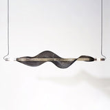 Modern Vapour LED Pendant Light with Fiber Mesh Shade and Geometric Design
