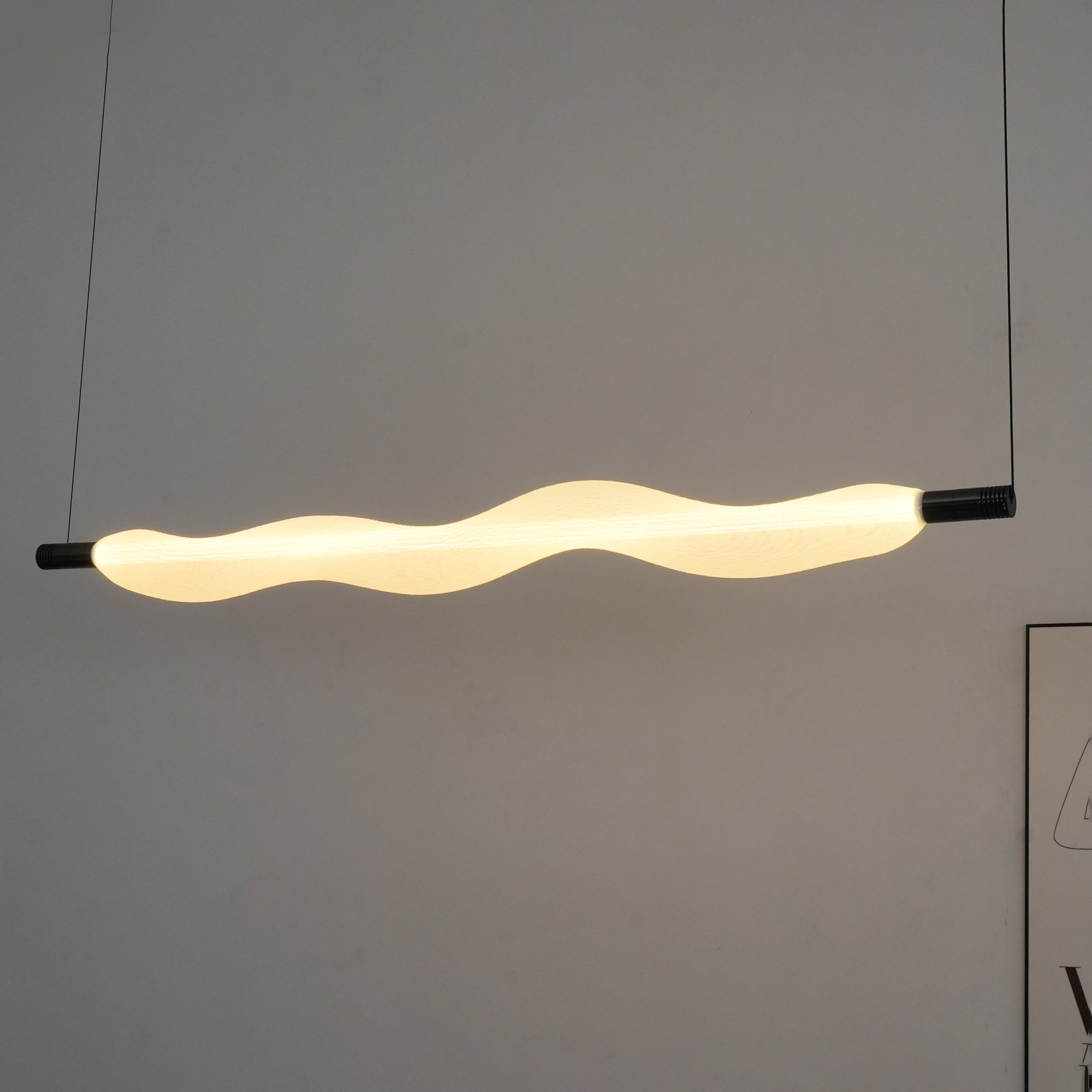 Modern Vapour LED Pendant Light with Fiber Mesh Shade and Geometric Design