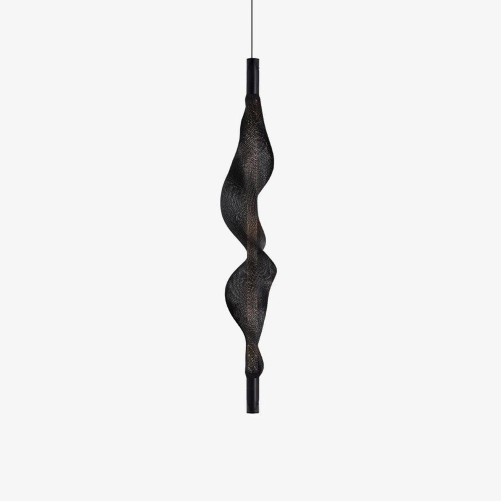 Modern Vapour LED Pendant Light with Fiber Mesh Shade and Geometric Design