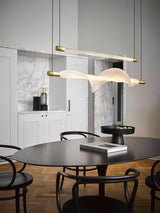 Modern Vapour LED Pendant Light with Fiber Mesh Shade and Geometric Design