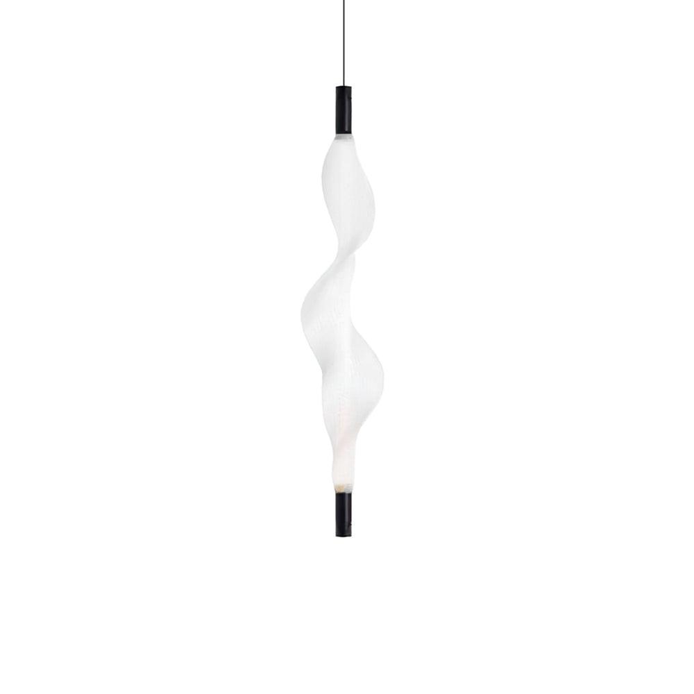 Modern Vapour LED Pendant Light with Fiber Mesh Shade and Geometric Design