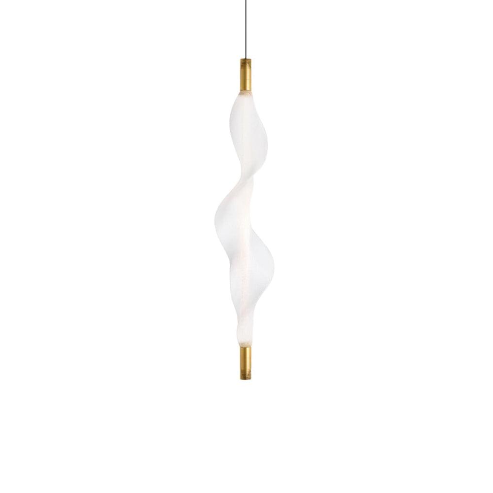 Modern Vapour LED Pendant Light with Fiber Mesh Shade and Geometric Design