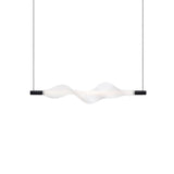 Modern Vapour LED Pendant Light with Fiber Mesh Shade and Geometric Design