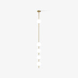 Modern Vertical Brass Globe LED Pendant Light Multi Ball Ceiling Fixture for Hallways
