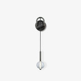 Modern Vertical Crystal Sconce Wall Lamp with Seeded Glass Orb and LED Lighting