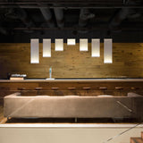 Modern Vertical Fabric Curtain LED Pendant Light for Indoor Living Spaces