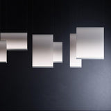 Modern Vertical Fabric Curtain LED Pendant Light for Indoor Living Spaces