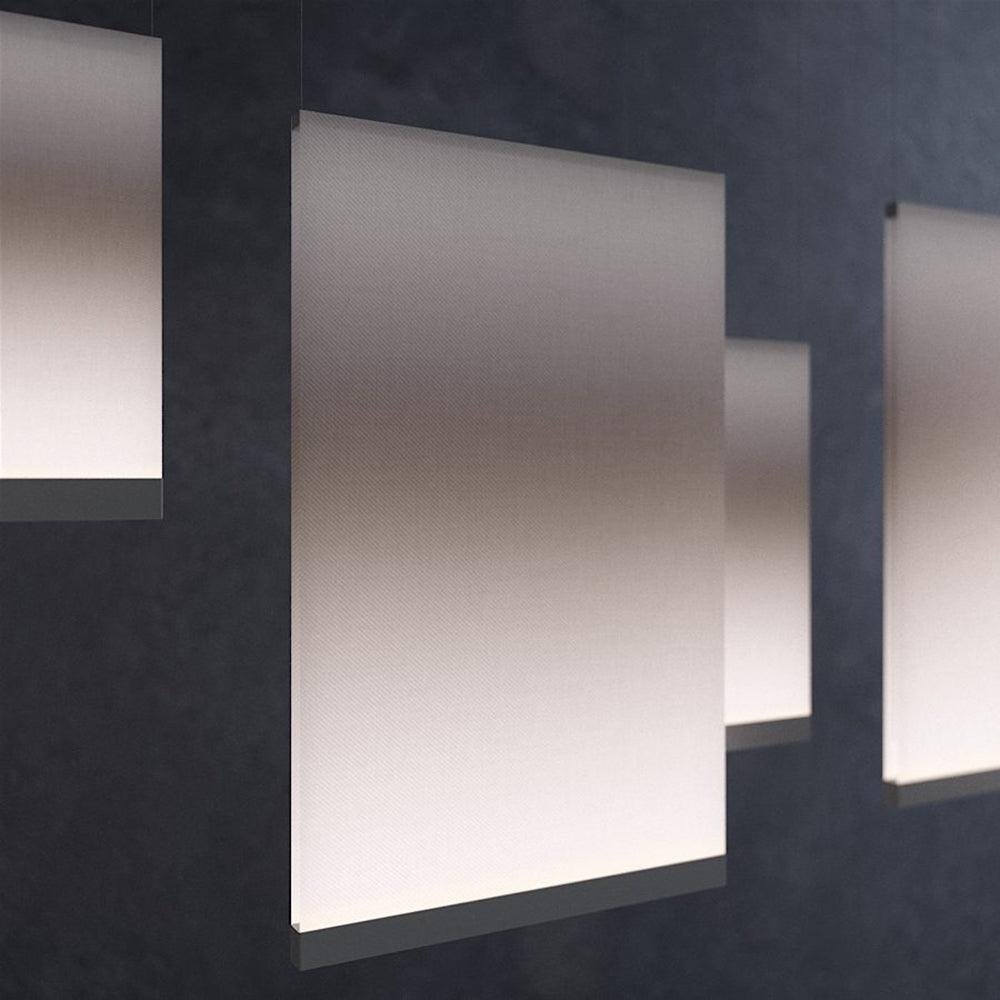 Modern Vertical Fabric Curtain LED Pendant Light for Indoor Living Spaces