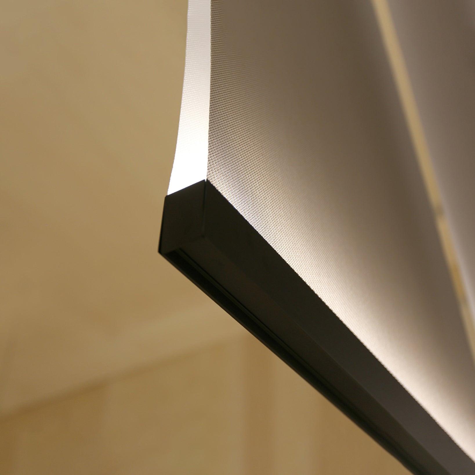 Modern Vertical Fabric Curtain LED Pendant Light for Indoor Living Spaces