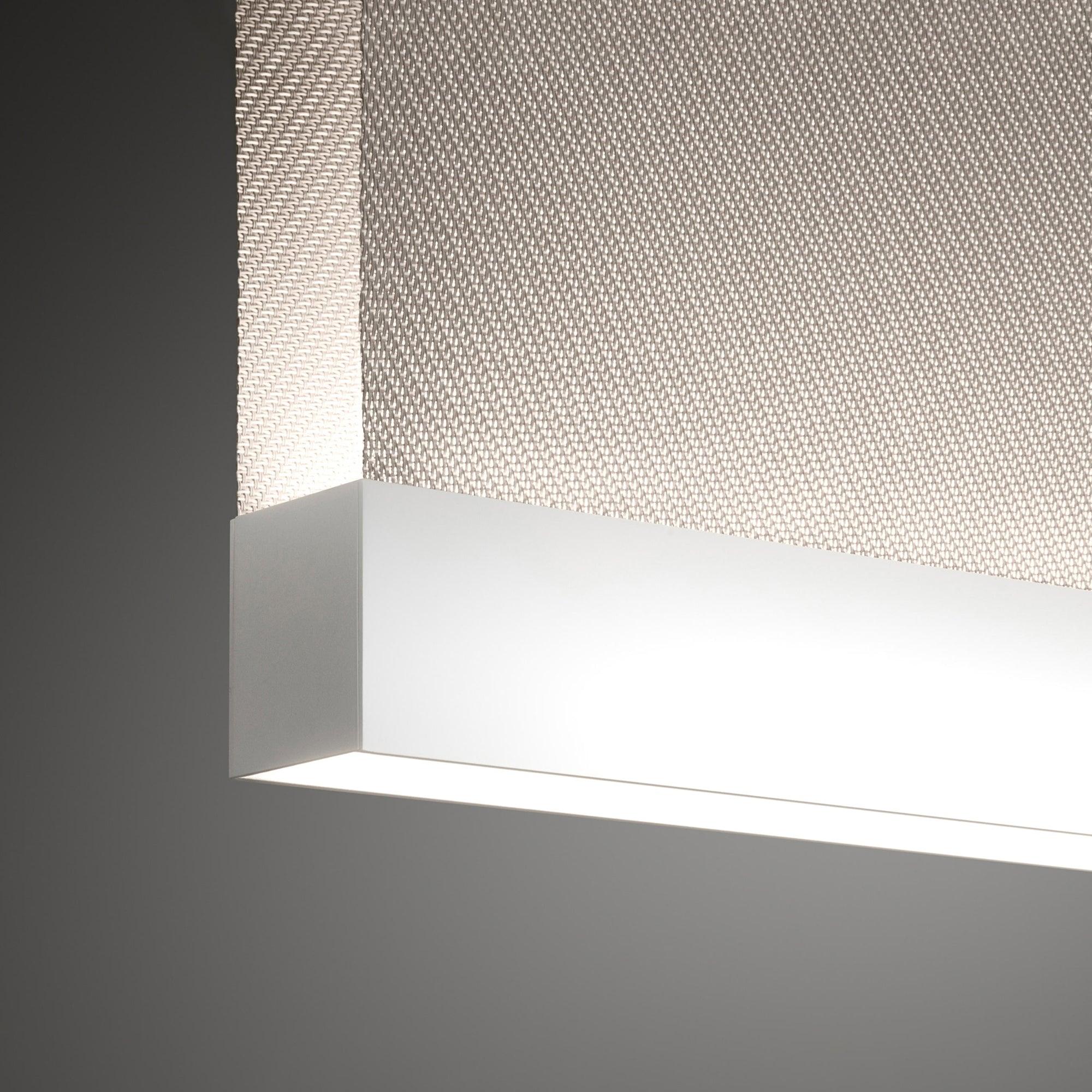 Modern Vertical Fabric Curtain LED Pendant Light for Indoor Living Spaces