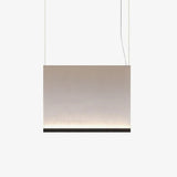 Modern Vertical Fabric Curtain LED Pendant Light for Indoor Living Spaces