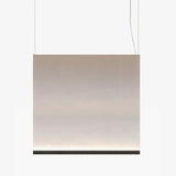 Modern Vertical Fabric Curtain LED Pendant Light for Indoor Living Spaces