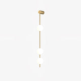 Modern Vertical Glass Globe Wall Sconce Brass LED Bracket Lighting for Interior