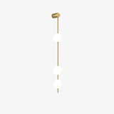 Modern Vertical Glass Globe Wall Sconce Brass LED Bracket Lighting for Interior
