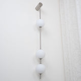 Modern Vertical Glass Globe Wall Sconce Brass LED Bracket Lighting for Interior