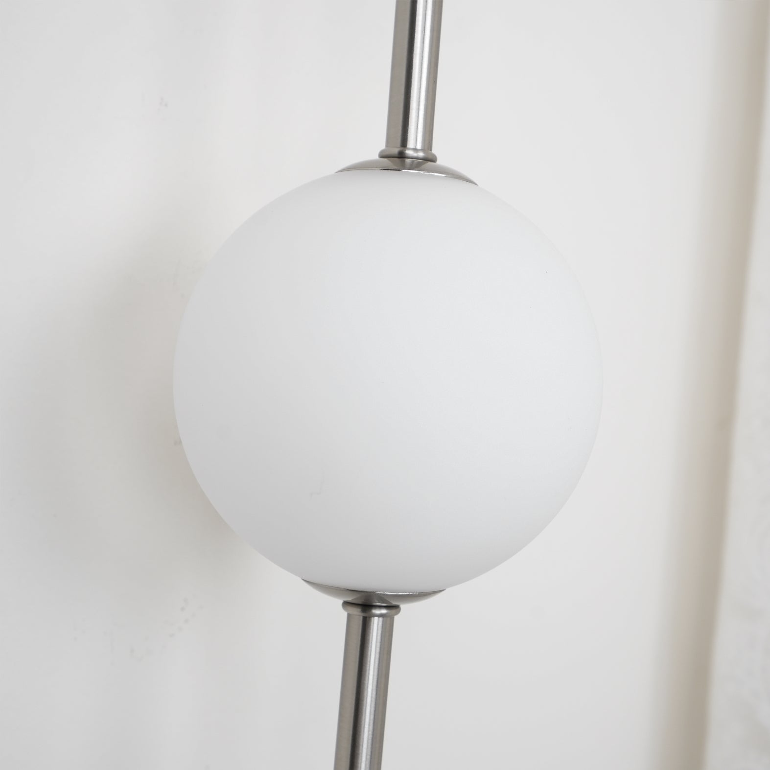 Modern Vertical Glass Globe Wall Sconce Brass LED Bracket Lighting for Interior