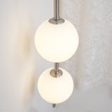 Modern Vertical Glass Globe Wall Sconce Brass LED Bracket Lighting for Interior