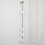 Modern Vertical Glass Globe Wall Sconce Brass LED Bracket Lighting for Interior