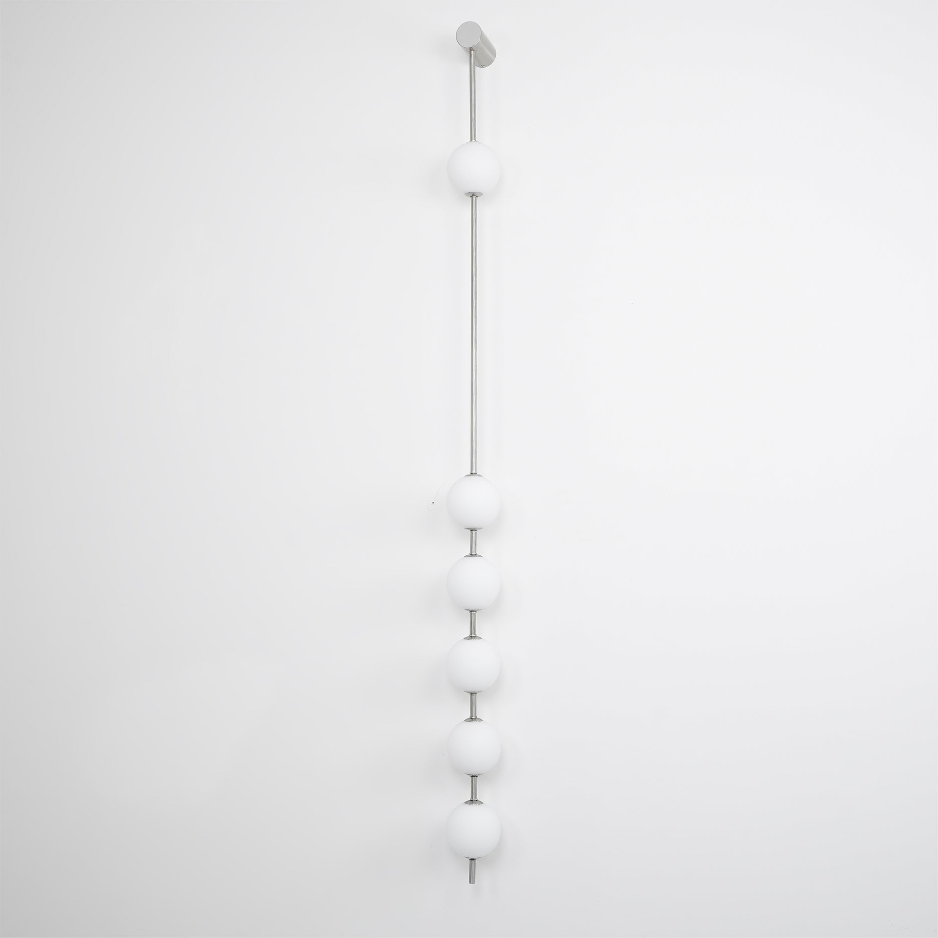 Modern Vertical Glass Globe Wall Sconce Brass LED Bracket Lighting for Interior