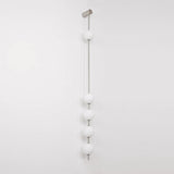 Modern Vertical Glass Globe Wall Sconce Brass LED Bracket Lighting for Interior
