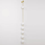 Modern Vertical Glass Globe Wall Sconce Brass LED Bracket Lighting for Interior
