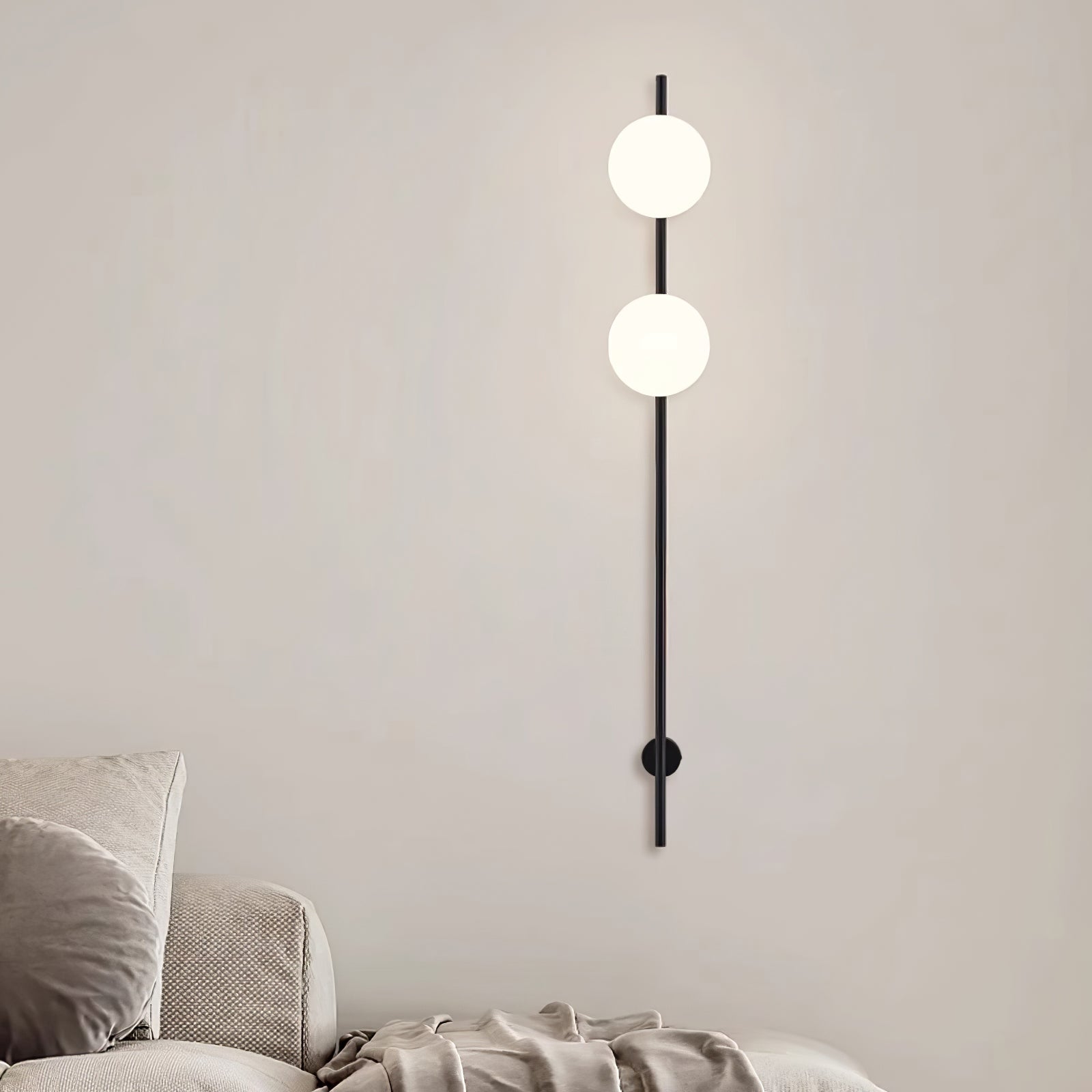 Modern Vertical Glass Sconce Wall Light Fixture for Hallway and Bedroom