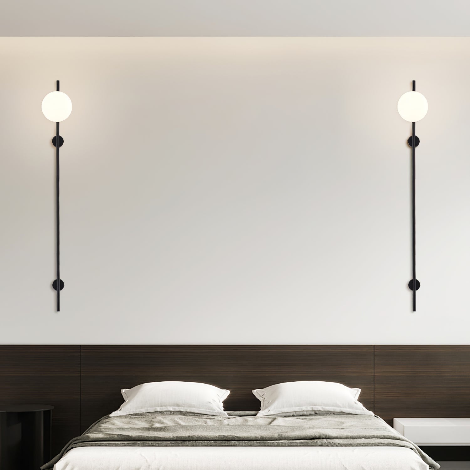Modern Vertical Glass Sconce Wall Light Fixture for Hallway and Bedroom