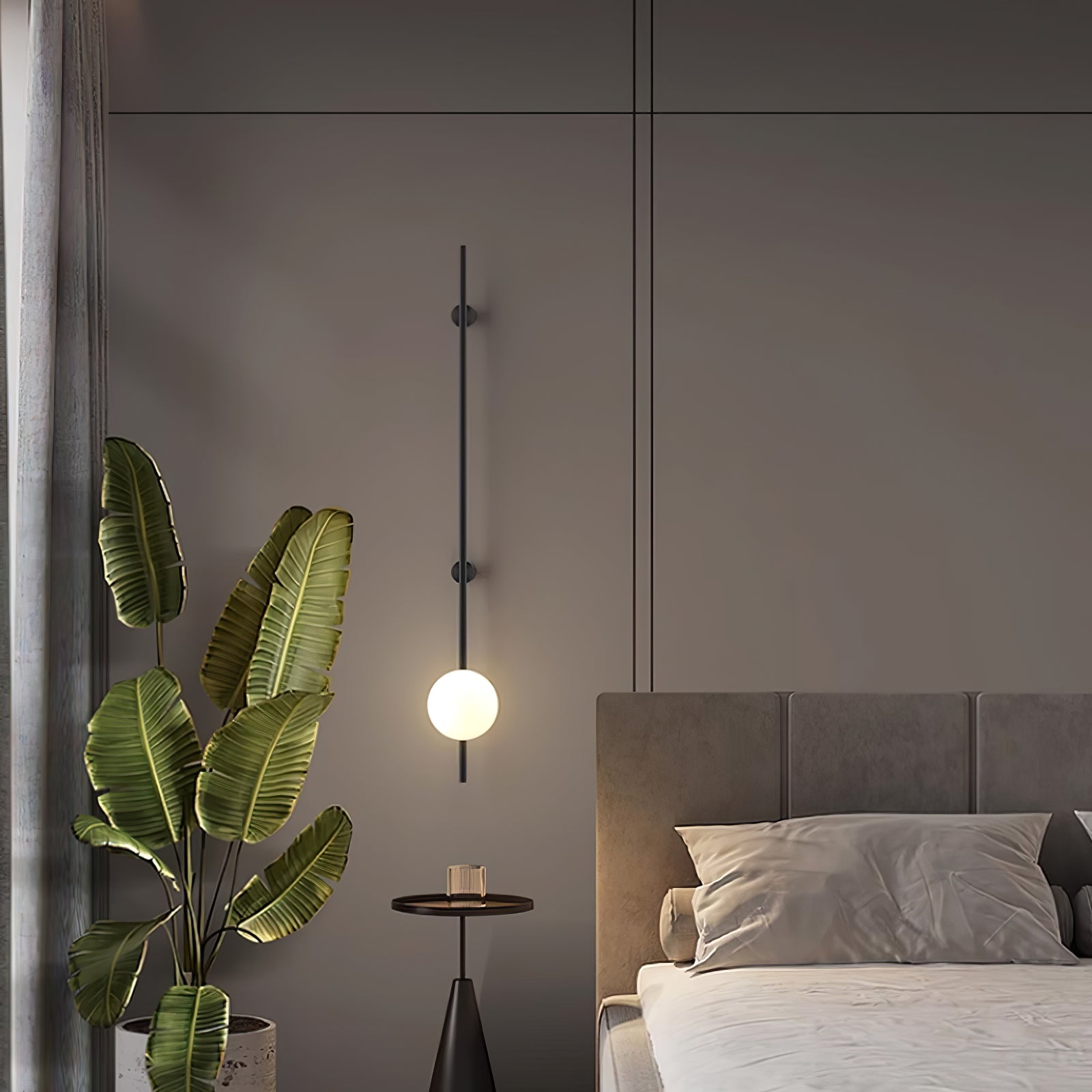 Modern Vertical Glass Sconce Wall Light Fixture for Hallway and Bedroom
