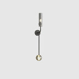 Modern Vertical LED Glass Tube Wall Sconce Brass Minimalist Indoor Lighting for Bedrooms