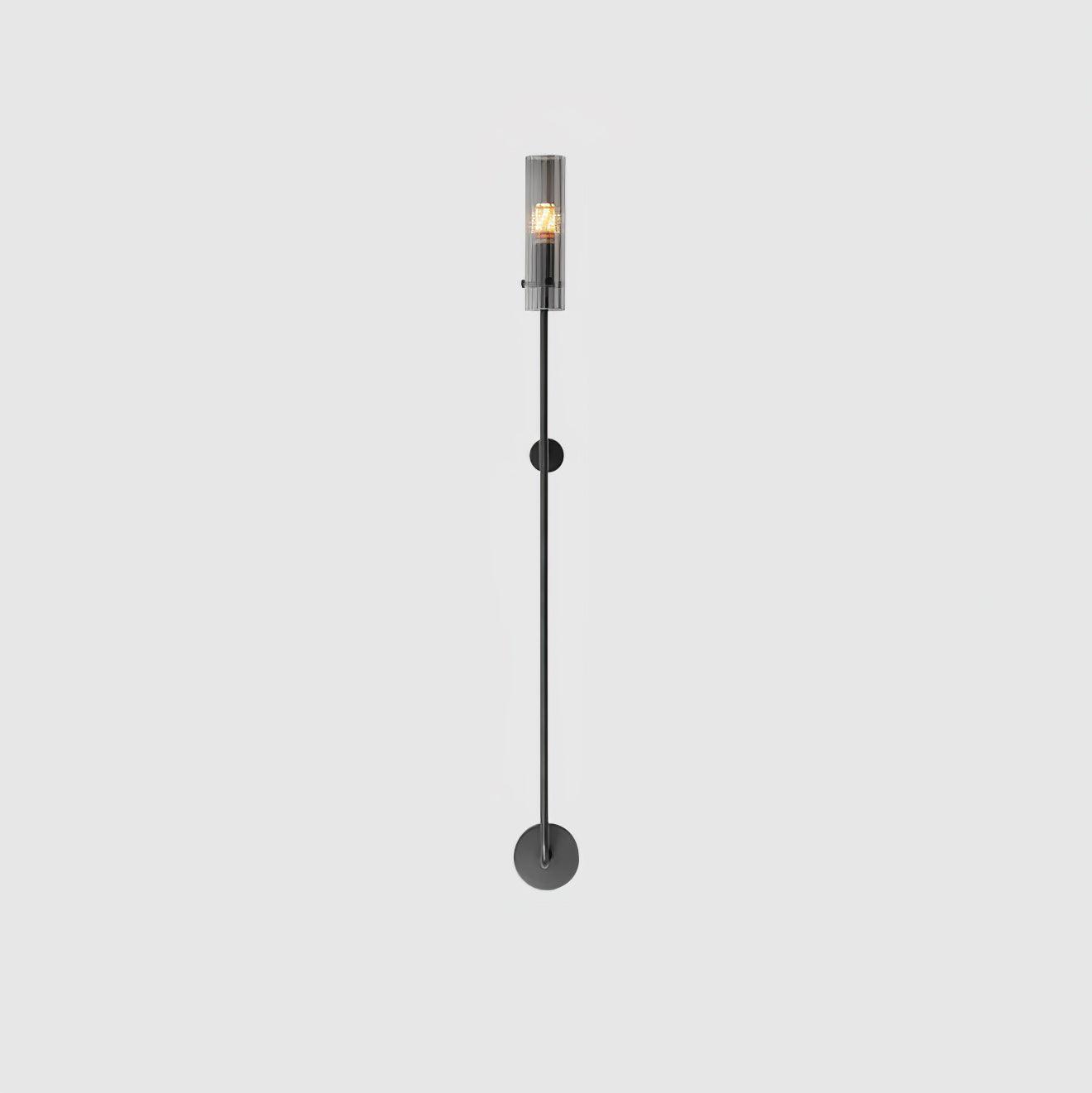 Modern Vertical LED Glass Tube Wall Sconce Brass Minimalist Indoor Lighting for Bedrooms