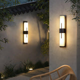 Modern Vertical LED Outdoor Wall Sconce Waterproof IP65 Exterior Garden Lighting