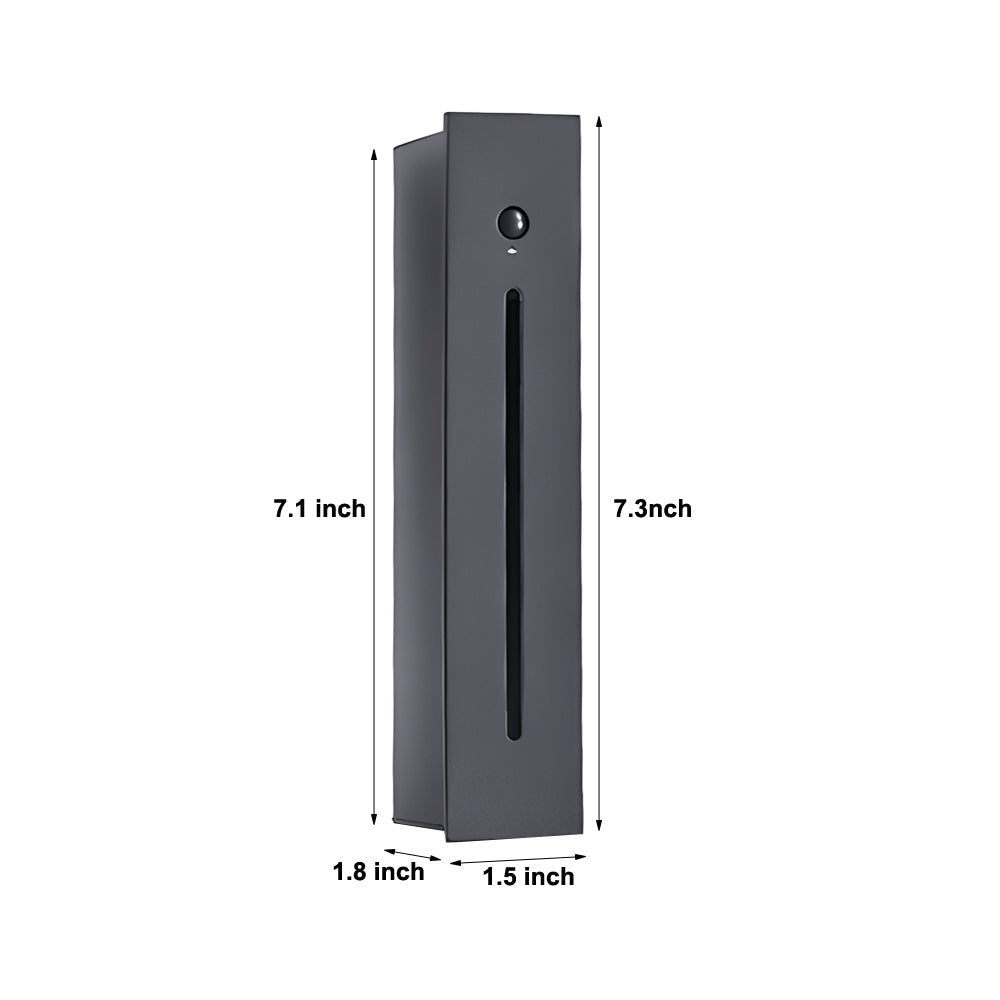 Modern Vertical Motion Sensor LED Stair Light Recessed Wall Mount Step Lighting for Indoor and Outdoor Areas