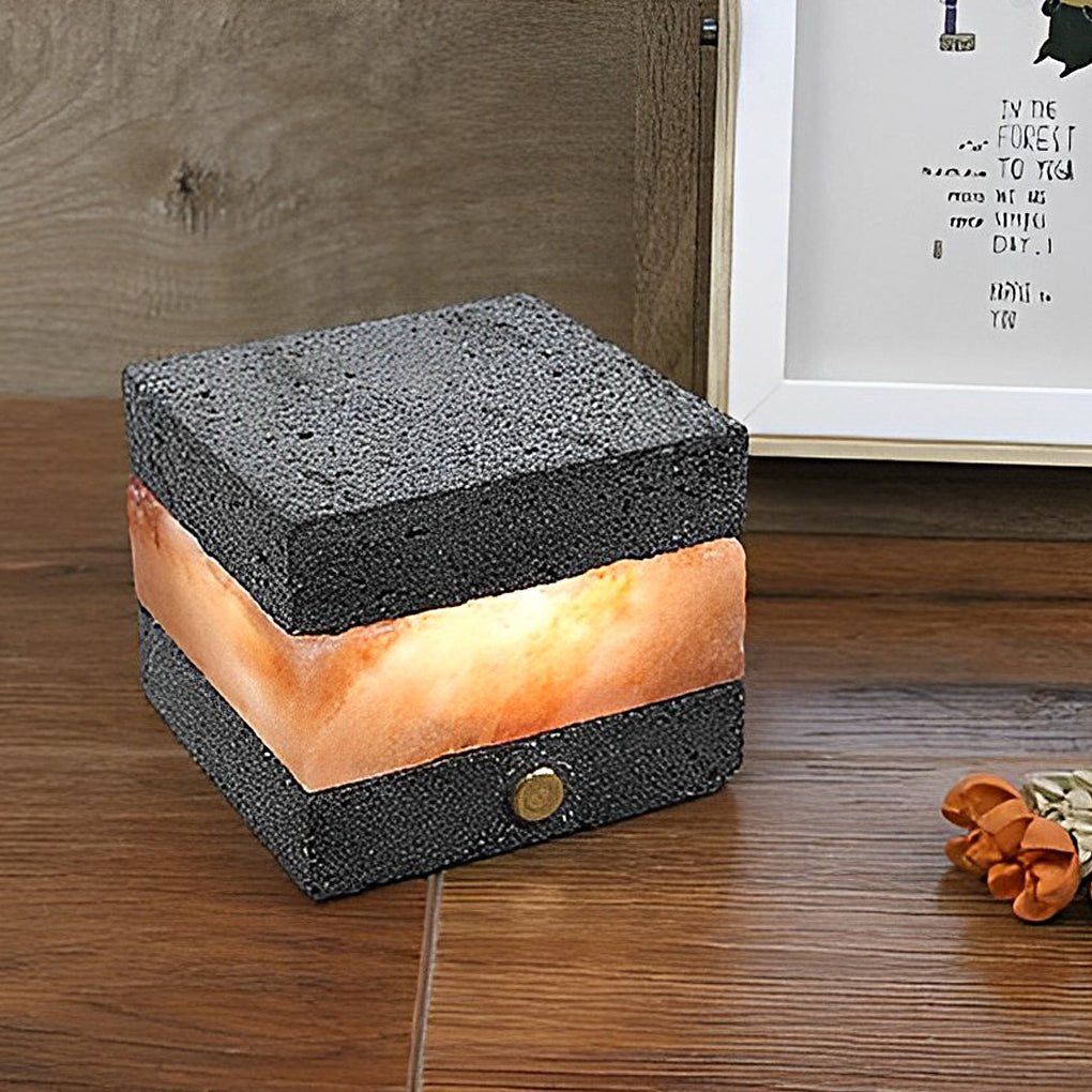 Modern Volcanic Brick Mini Cordless LED Table Lamp Rechargeable Portable Dimmable Art Light