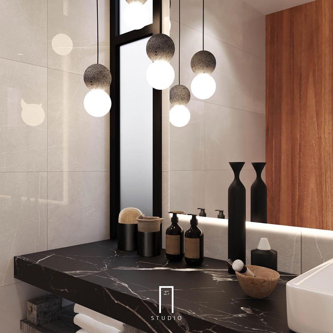 Modern Volcanic Stone and Glass Globe Pendant Light Plug In Swag Lamp