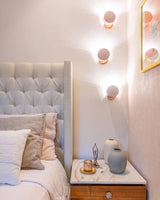 Modern Volcanic Stone and Glass Globe Pendant Light Plug In Swag Lamp