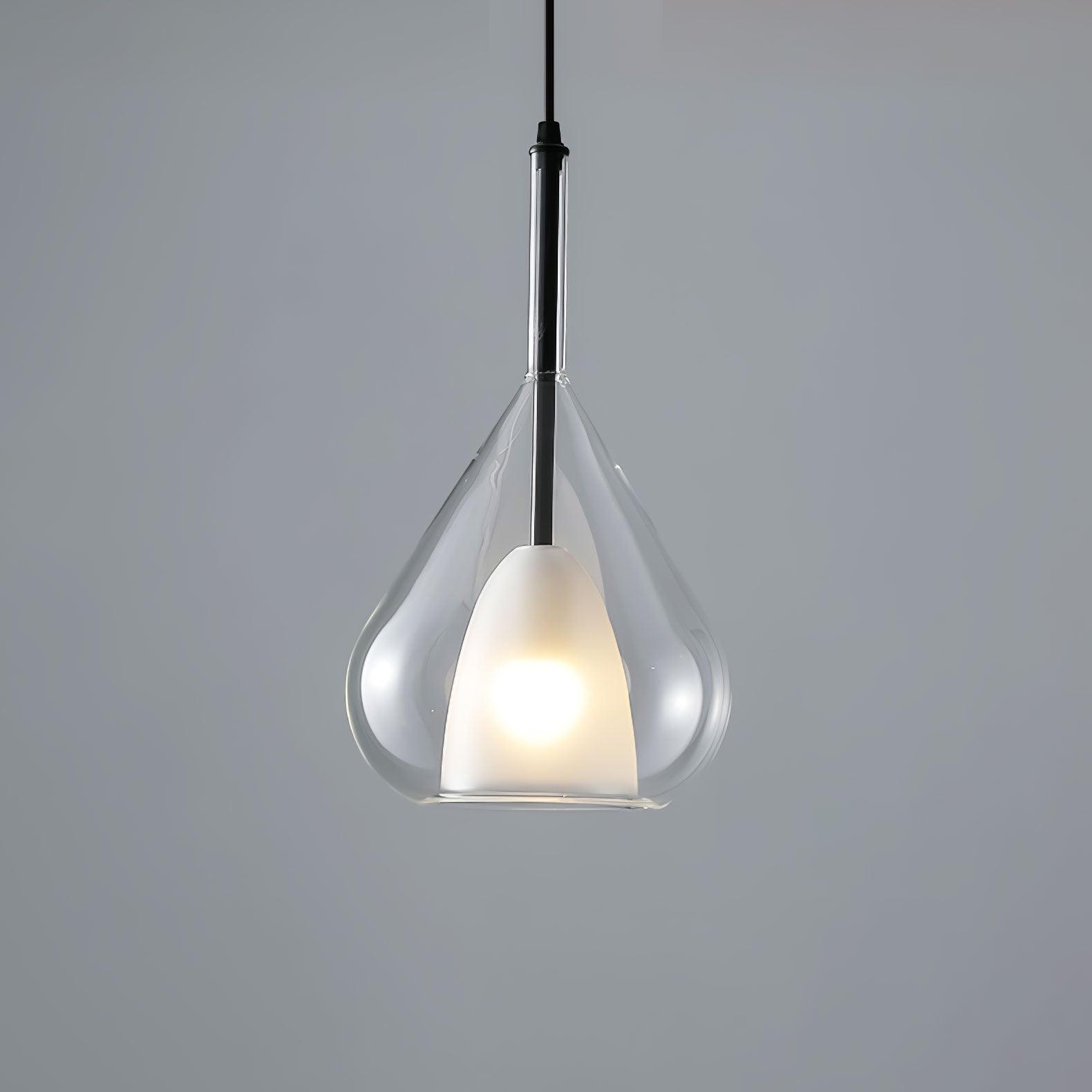 Modern Vortex Glass Pendant Light Artistic Sculptural Ceiling Hanging Lamp for Dining Room