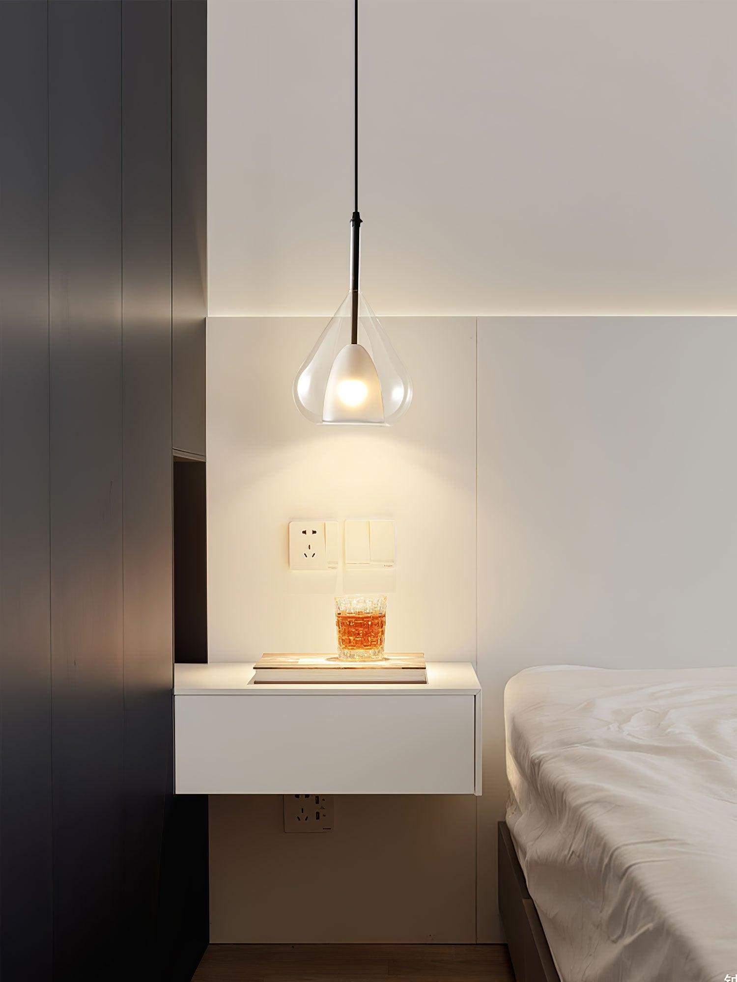 Modern Vortex Glass Pendant Light Artistic Sculptural Ceiling Hanging Lamp for Dining Room