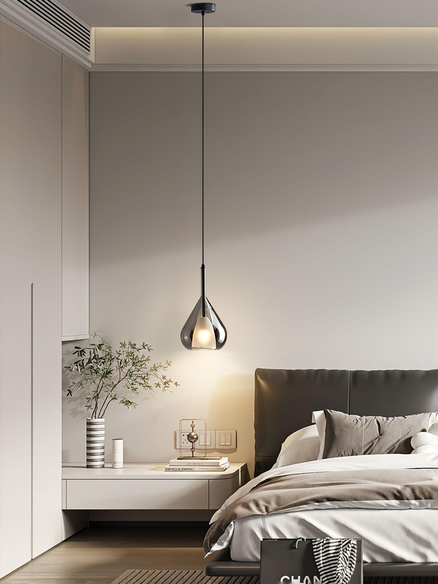 Modern Vortex Glass Pendant Light Artistic Sculptural Ceiling Hanging Lamp for Dining Room